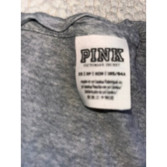 VS PINK Tie Up T-Shirt Gray Size X-Small - Picture 6 of 9